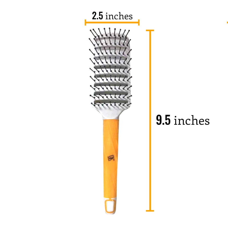 GK Hair Vent Brush 2.5 inch with measurement labels marking the 2.5 inch head width and 9.5 inch overall length